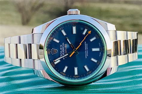 gv 116400 rolex|rolex milgauss 116400gv blue dial.